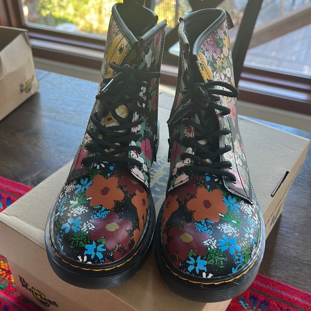 Dr. Martens floral mash up boot